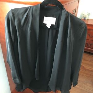 BCBGeneration Black Silky Open Cardigan Size XXS